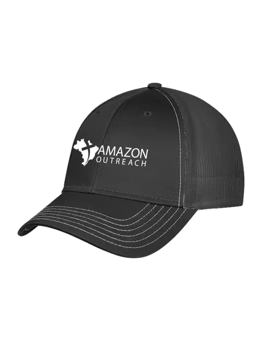 Charcoal Grey Mesh Trucker Cap Snap Back w/Amazon Outreach Logo