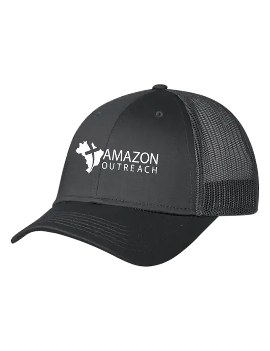 Charcoal Mesh Trucker Cap Snap Back w/Amazon Outreach Logo
