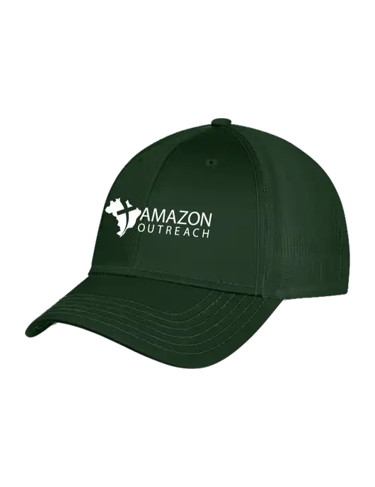 Dark Green Mesh Trucker Cap Snap Back w/Amazon Outreach Logo