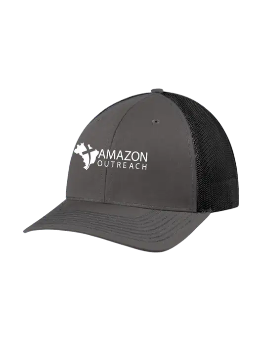 Richardson Adjustable Snapback Original 112 Trucker Cap Dark Grey w/Black Mesh w/Amazon Outreach Logo