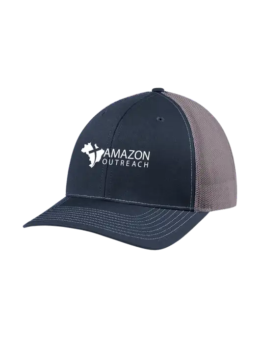 Richardson Adjustable Snapback Original 112 Trucker Cap Navy w/Charcoal Mesh w/Amazon Outreach Logo