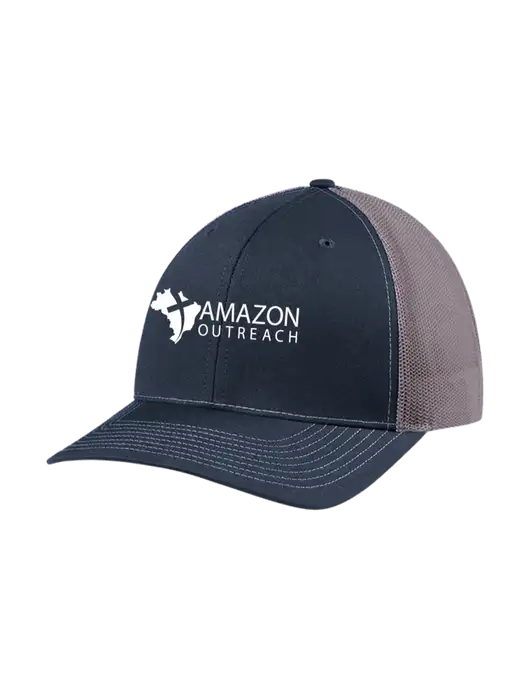 Richardson Adjustable Snapback Original 112 Trucker Cap Navy w/Charcoal Mesh w/Amazon Outreach Logo