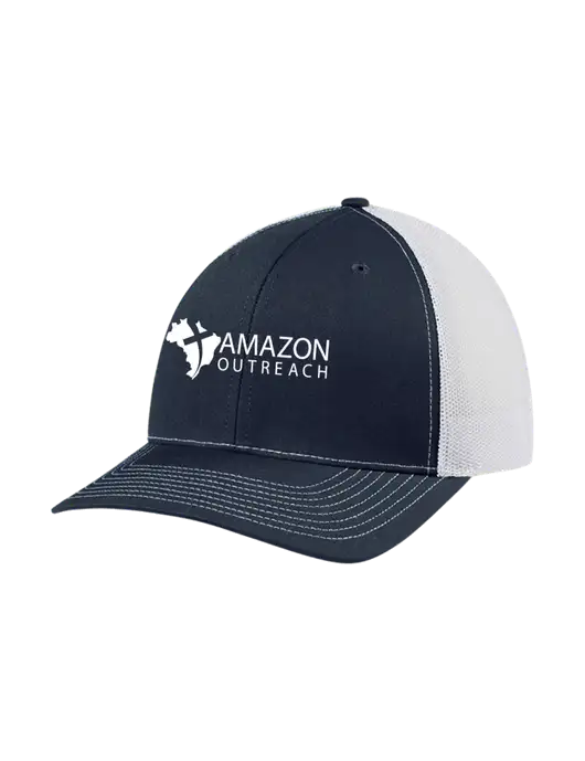Richardson Adjustable Snapback Original 112 Trucker Cap Navy w/White Mesh w/Amazon Outreach Logo