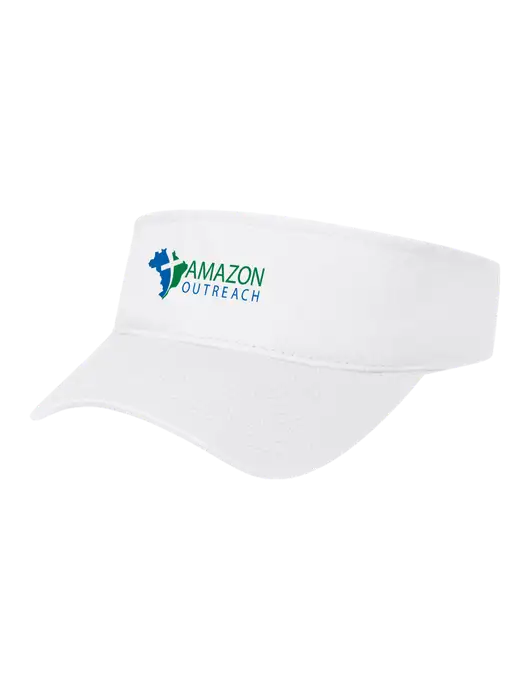 White Cap Visor w/Amazon Outreach Logo