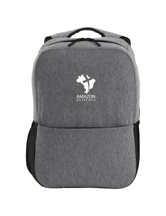 Access Square Laptop Graphite Heather/Black Backpack w/Amazon Outreach Logo