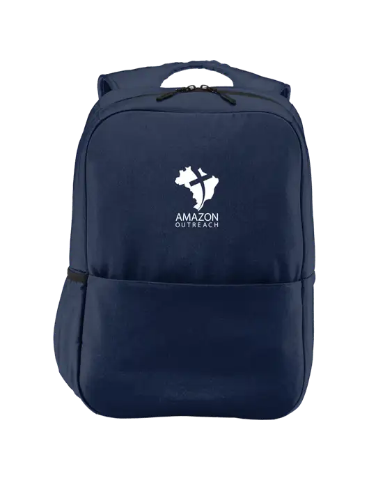 Access Square Laptop River Blue Navy Backpack w/Amazon Outreach Logo