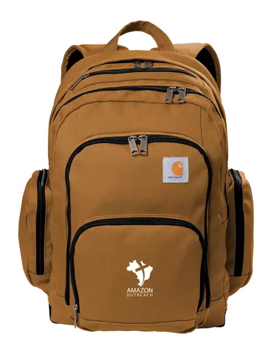 Carhartt Brown Foundry Series Pro Backpack w/Amazon Outreach Logo