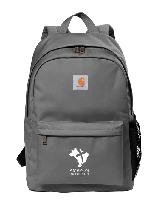 Carhartt Grey Canvas Backpack w/Amazon Outreach Logo
