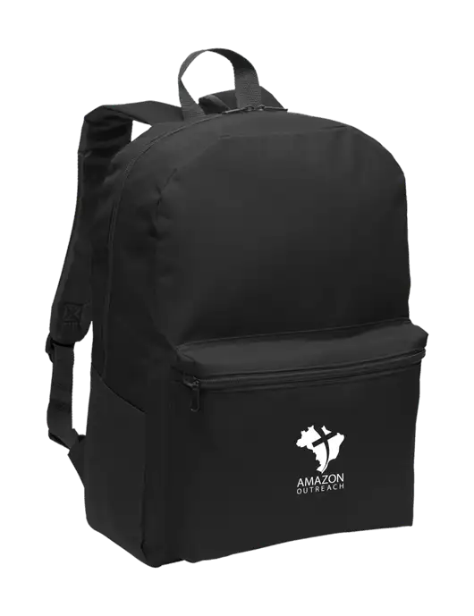Casual Black Lightweight Laptop Backpack w/Amazon Outreach Logo