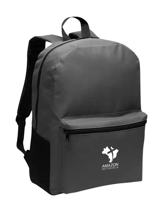 Casual Dark Charcoal Lightweight Laptop Backpack w/Amazon Outreach Logo