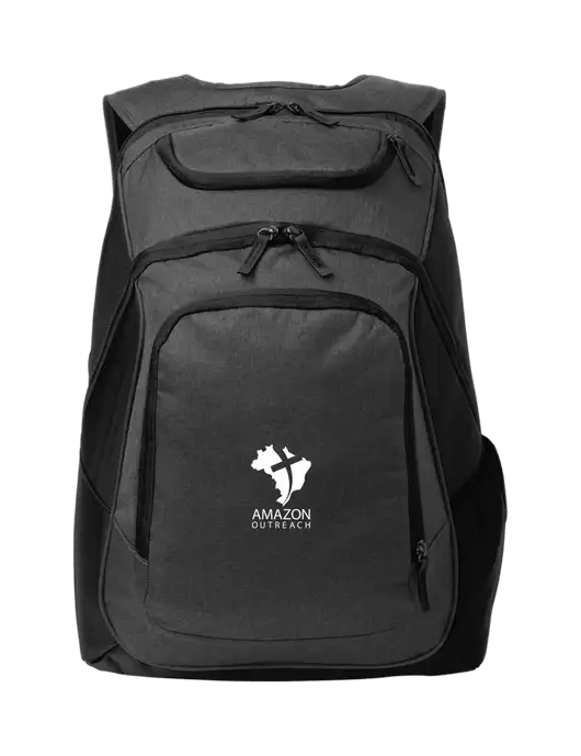 Executive Graphite Heather/Black Laptop Backpack w/Amazon Outreach Logo