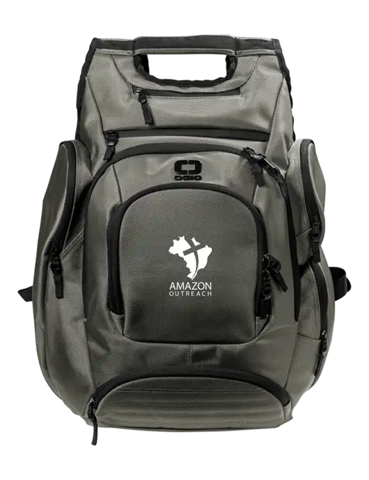 OGIO Medium Grey Metro Ballistic Laptop Backpack w/Amazon Outreach Logo