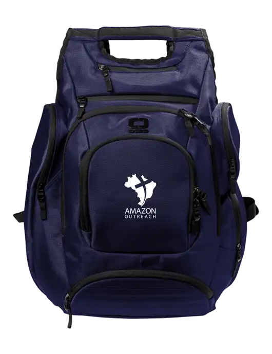 OGIO Navy Metro Ballistic Laptop Backpack w/Amazon Outreach Logo