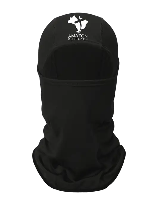Black CornerStone Smooth Fleece Face Mask w/Amazon Outreach Logo