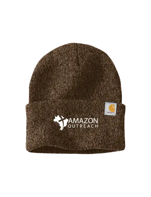 Carhartt Brown Heather Watch Cap 2.0 w/Amazon Outreach Logo