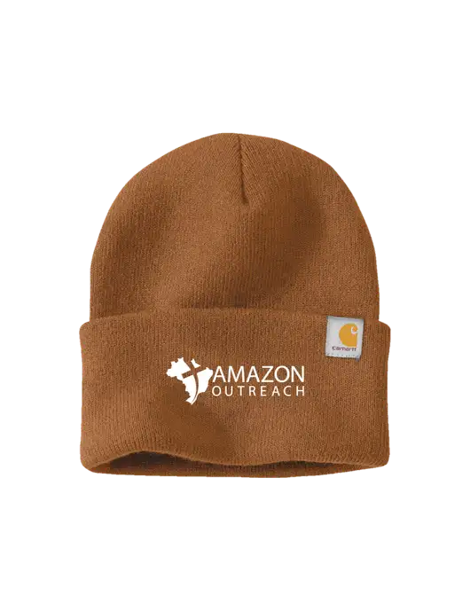 Carhartt Light Brown Watch Cap 2.0 w/Amazon Outreach Logo