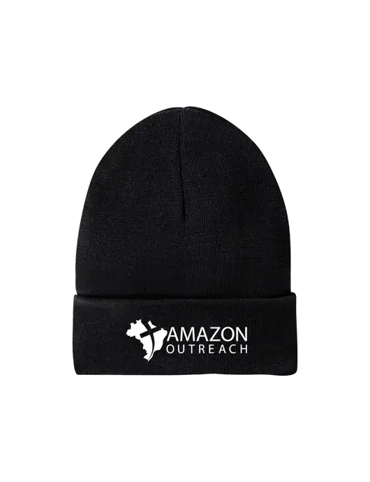 Recycled Black Beanie w/Amazon Outreach Logo