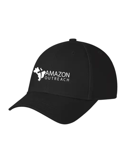 Black Structured Cap Hook & Loop w/Amazon Outreach Logo