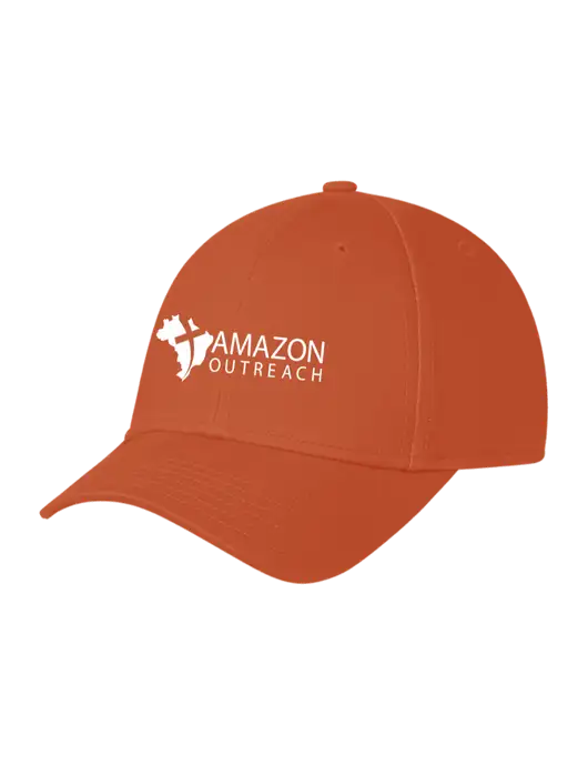 Burnt Orange Structured Cap Hook & Loop w/Amazon Outreach Logo