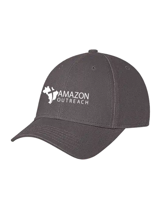 Medium Dark Grey Structured Soft Snap Closure Hook & Loop Cap w/Amazon Outreach Logo