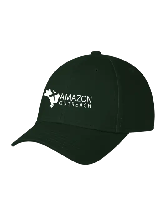 Dark Green Structured Cap Hook & Loop w/Amazon Outreach Logo