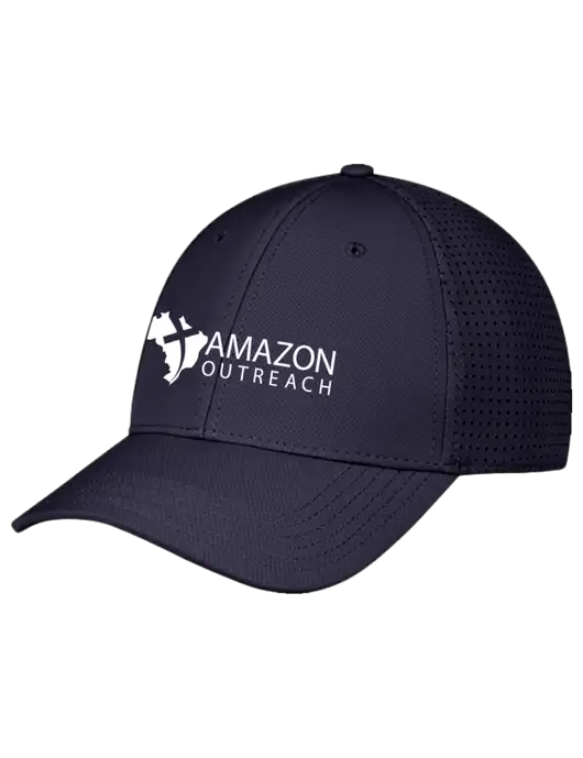 Navy Performance Stretchable Cap Hook & Loop w/Amazon Outreach Logo