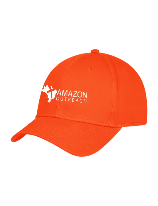 Orange Structured Cap Hook & Loop w/Amazon Outreach Logo