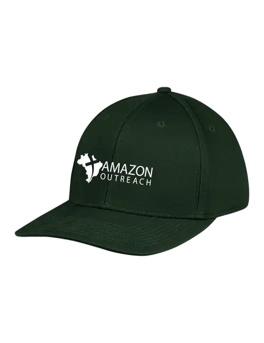 Premium Modern Structured Twill Dark Green Snapback Cap w/Amazon Outreach Logo