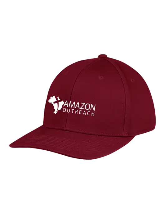 Premium Modern Structured Twill Maroon Snapback Cap w/Amazon Outreach Logo