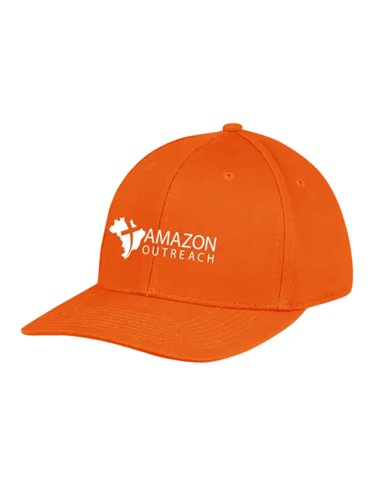 Premium Modern Structured Twill Orange Snapback Cap w/Amazon Outreach Logo