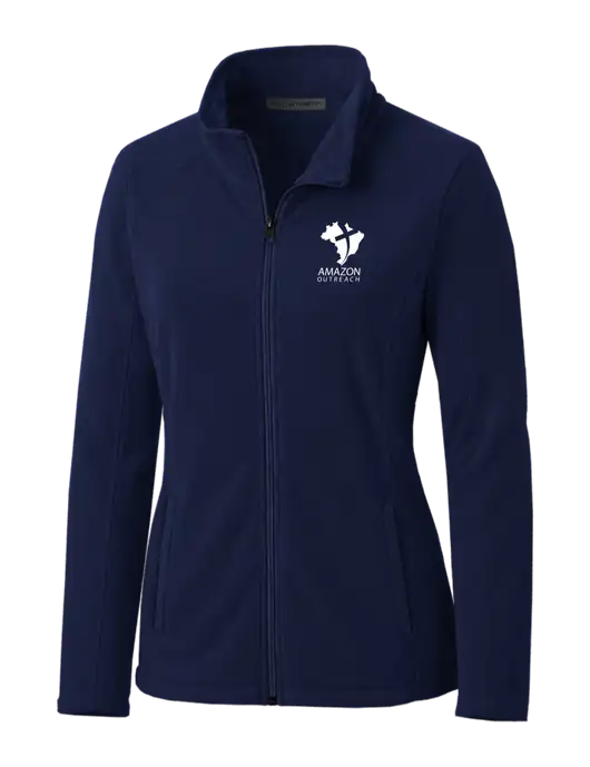 Navy Womens Microfleece Jacket w/Amazon Outreach Logo