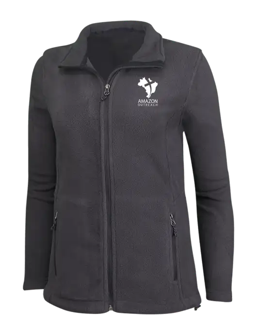 Womens Fleece Dark Grey Jacket w/Amazon Outreach Logo