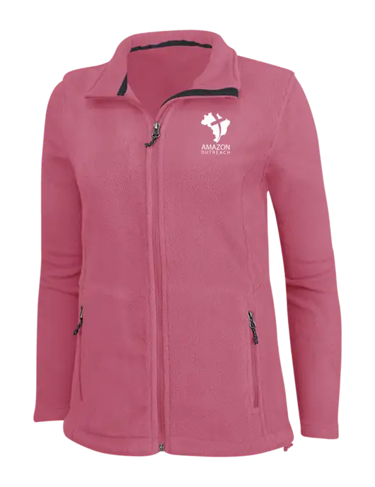Womens Pink Fleece Jacket w/Amazon Outreach Logo