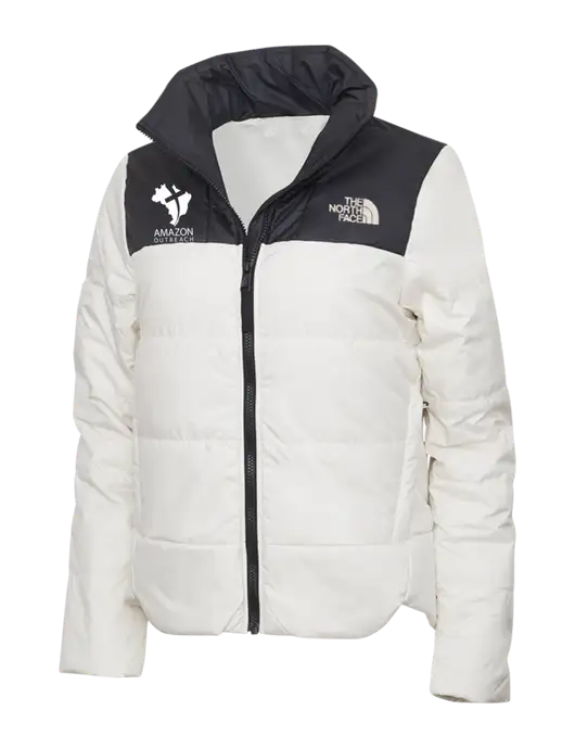 North Face Womens Vintage White Everyday Insulated Jacket w/Amazon Outreach Logo