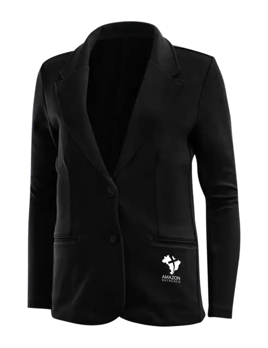 Black Womens Knit Blazer w/Amazon Outreach Logo