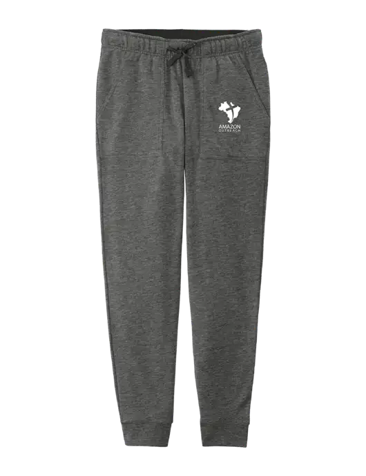 Womens Posicharge Tri-blend Wicking Dark Grey Heather Triad Solid Fleece Jogger w/Amazon Outreach Logo